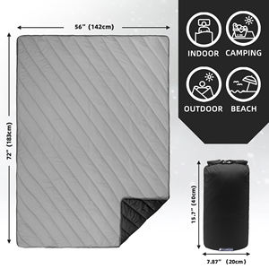 Coperta da Campeggio Indossabile 56x72 Pollici in Poliestere Cotone Morbido Pieghevole per Uso Esterno Interno Spiaggia Design Leggero e Portatile - Product Image 1