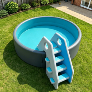 Nouvelle <span class=keywords><strong>échelle</strong></span> de piscine gonflable OEM personnalisée en matériau Drop Stitch, pliable, facile à installer pour piscine hors sol - Product Image 1