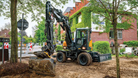 Nouvelles petites excavatrices compactes hydrauliques HW100A 11.1 tonnes pelle sur pneus de haute qualité