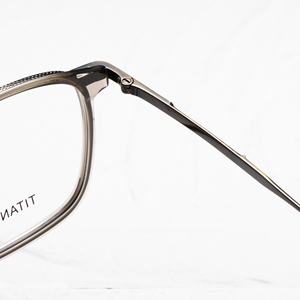 Titanium Full Rim Rectangle <b>Eyeglasses</b> Unisex Anti-Uv Vision Correction <b>Frames</b> for Adults Solid Color Lightweight - Product Image 4