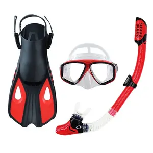 Toptan Anti sis lensi silikon şnorkel maske yetişkin için dalış maskesi ve şnorkel seti sualtı dalış yüzme yüzgeçleri Set