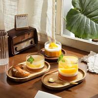 Gelas makanan penutup kaca, borosilikat ramekin untuk Mousse, Puding, Yogurt & susu, multi-guna mangkuk saji dengan tutup