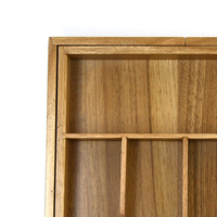 Organisateur de tiroir extensible en bambou pour la cuisine et le salon, pour ranger les ustensiles de cuisine, design moderne, écologique, à un seul niveau