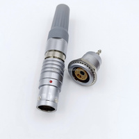 Compatible avec la série B FGG/EGG 3B Connecteur hybride coaxial gaz-électrique Prise circulaire en métal pour l'aviation Prise M18