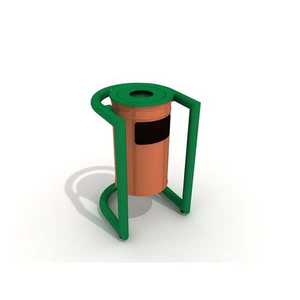 Cubo de basura para exteriores, metal oscilante 44x44x60cm-18L - Product Image 1