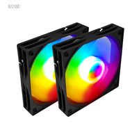 Ventilateur de refroidissement PC OEM MANMU le plus récent, 12V 5V 3 broches ARGB, ventilateur de refroidissement CPU RGB, ventilateurs RGB 120 mm pour PC
