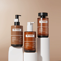 Bouteille en verre de 160 ml à pompe pour huile nettoyante, flacon rond droit pour usage hôtelier, bouteille de nettoyant visage, flacon d'essence, flacon de soin capillaire