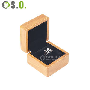 Luxury Custom logo Wooden Jewelry Box Packaging for <b>Ring</b> Pendant Bracelet Bangle Necklace Earrings Jewellery Boxes - Product Image 1