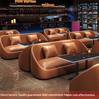 Table et chaise combinées en bois massif pour 1-2 personnes, design moderne, pour restaurant commercial, café, salon de bar, utilisation en centre commercial