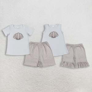 Conjuntos de Ropa <span class=keywords><strong>para</strong></span> Bebé Niña Recién Llegados, Bordados con Diseño de Cebo de Pesca, Encaje, Rayas Verdes, Trajes de Verano <span class=keywords><strong>para</strong></span> Niñas - Product Image 4