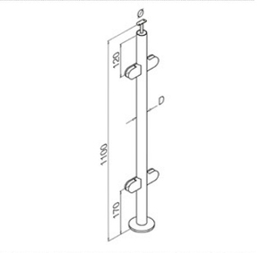 Design moderno in acciaio inox tubo rotondo Post esterno ringhiera di vetro <span class=keywords><strong>ragno</strong></span> per finitura piscina ponte Villa pavimenti balcone scale - Product Image 3
