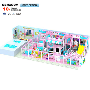 Aire de jeux intérieure pour enfants personnalisée, rose, avec un nouveau design, petit parc d'attractions intérieur, piscine à balles avec des éléments en mousse plastique - Product Image 3