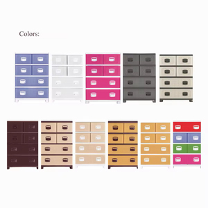 Caja de Almacenamiento de Plástico Plegable y Apilable Multifuncional y Duradera con Diseño de Mimbre, Cajón y Colgador para Ropa, para el Hogar - Product Image 3