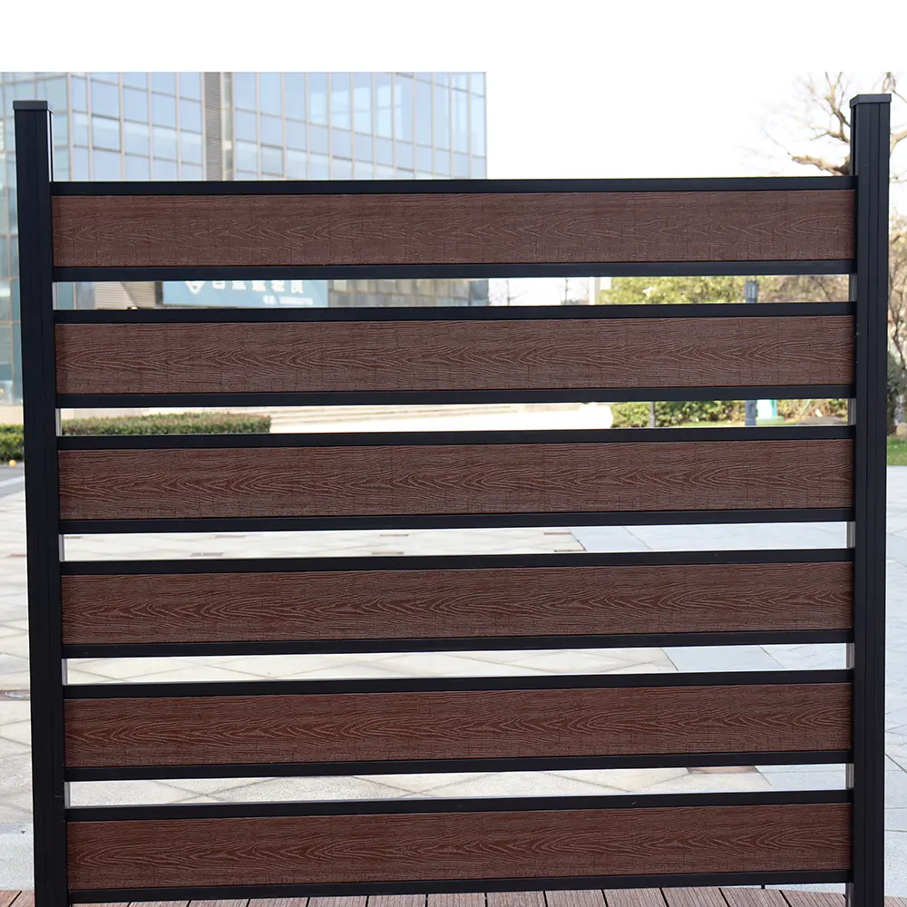 Деревянный пластиковый композитный WPC садовый забор панели без свинца УФ декоративный балкон WPC забор наружная стена патио настил