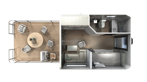 Bateaux pontons <span class=keywords><strong>en</strong></span> aluminium <span class=keywords><strong>de</strong></span> luxe <span class=keywords><strong>de</strong></span> petite taille, mini, remorquables, maisons flottantes <span class=keywords><strong>de</strong></span> luxe à vendre, maison flottante - Product Image 4