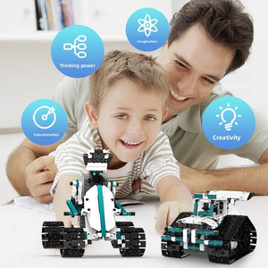 <span class=keywords><strong>Robot</strong></span> Giocattolo STEM <span class=keywords><strong>DIY</strong></span>: Set di Costruzioni con Componenti Elettronici in Plastica ABS per Bambini - Blocchi di Costruzione Intelligenti Controllabili, Regalo - Product Image 3