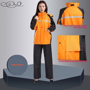 Pongee Không Thấm Nước Phản Quang Chia Cho Nam Giới Phụ Nữ Đầy Đủ Cơ Thể Xe Đạp Điện Đi Xe Đạp Hiện Đại Takeaway Thời Trang Mưa Tour Du Lịch - Product Image 3