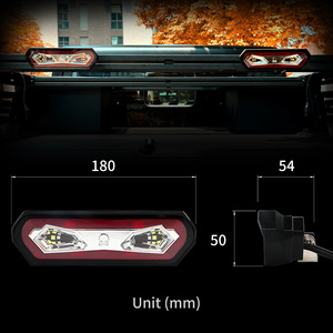 Đèn phanh hậu đa năng 50W ba màu cho xe UTV ATV, đèn hậu đỏ, đèn báo rẽ cho xe Jeep, xe tải, xe bán tải, đèn LED chiếu hậu off-road - Product Image 3
