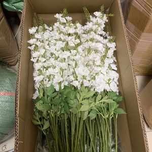ดอกไม้ประดิษฐ์ JA-32 Kikis Datura Hyacinth Larkspur แบบ 2 แฉก สำหรับตกแต่งทางเดินงานแต่งงาน โรงแรม ห้องนั่งเล่น ถ่ายภาพกลางแจ้ง สีม่วง - Product Image 4