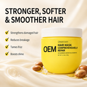 Mascarilla Capilar Reparadora OEM ODM para el Cuidado y Recuperación del Cabello, Suministro de Fábrica al por Mayor, Repara el Cabello Dañado, Restaura con Aceite de Argán, para Uso en Salón - Product Image 4