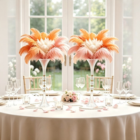 Décoration de mariage Cristal acrylique transparent Support de fleurs de mariage Pièce centrale pour table de mariage