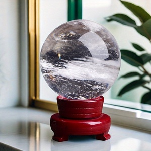 Esfera de Cuarzo Blanco Pulido al por Mayor, Bola de Cristal de Cuarzo Fundido, Piedra Curativa, Gema Artesanal para Decoración del Hogar - Product Image 4