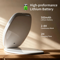 Mini miroir de poche pliable pour le bureau, écran tactile, 3 couleurs LED, à intensité variable, rechargeable par USB