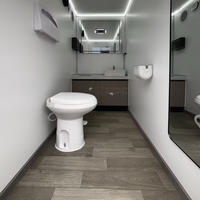Goeasy 2 Cabines Sanitaires Mobiles Remorquables – Équipement de Toilettes Portables Facile à Transporter