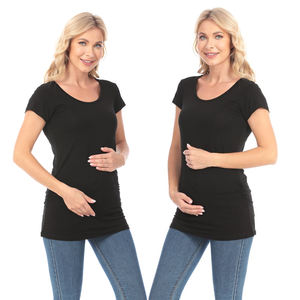 大きなサイズのマタニティ服ソフト/クールな夏の妊娠中の女性のストライプTシャツ妊娠中の婦人服SからXXXL - Product Image 6