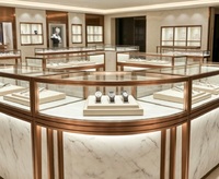 Comptoir d'exposition de luxe pour bijoux/montres avec éclairage LED, vitrine en verre haut de gamme pour la vente au détail haut de gamme