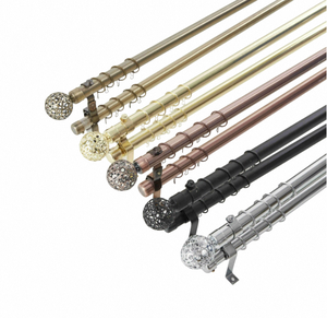 <span class=keywords><strong>Tringle</strong></span> à <span class=keywords><strong>rideau</strong></span> moderne en alliage d'aluminium réglable, 4 mètres, télescopique, double tête de club, haute qualité, durable, longue durée de vie - Product Image 1