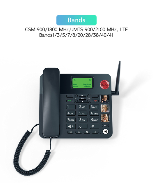 JIMI Manufacturer Hotspot LTE 4G WIFI Android 4 GSM Fixed Wireless Phone 2.4 Display 800mAh Battery SOS Calling SIM Option