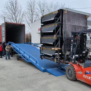 Мобильный гидравлический подъемник для контейнеров 10 тонн, цепной, ручной, для погрузки грузовиков, рабочая платформа для погрузчика, погрузочная рампа - Product Image 3