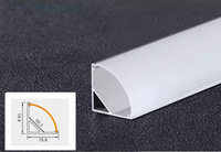 Profilés LED modernes en alliage d'aluminium pour éclairage de plafond et de meuble, surface anodisée, lumière du jour 6000K, IRC élevé 95, durables, pour hôtels