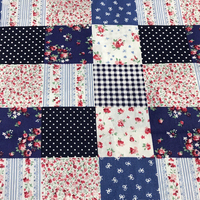 RTS Pur Coton Patchwork Conception Petit Floral Coton Popeline Tissu Pour Robe