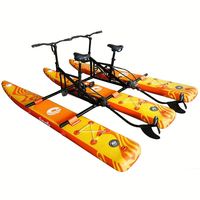 Vélo aquatique flottant à deux places de type SUP, ponton plat, cadre en aluminium haute pression, pour complexe hôtelier, rangement facile, de Chine Lumark