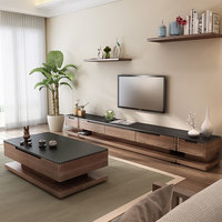 Ensemble moderne et durable de meuble TV et table basse pour salle à manger, meubles de chambre en bois pour salon