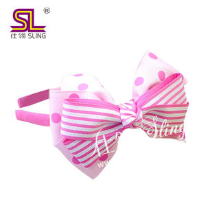 Diadema de fiesta de alta calidad personalizada con Lazo de cinta grande de 4,5 pulgadas al por mayor - Product Image 5