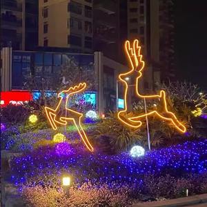 Esterno impermeabile LED di ferro cervo modello di simulazione Festival di natale illuminazione luce decorativa per paesaggio Sika cervo Sika - Product Image 2