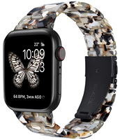 Strap Resin untuk Jam Tangan IWatch, Desain Tiga Rantai, Mekanisme Lipat, 49mm, Universal, Modis, Tahan Air, Impor