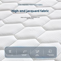 Matelas hybride orthopédique Queen Size à ressorts ensachés, soutien personnalisé des ressorts, 20 cm d'épaisseur, compressé et roulé en boîte, doux, pour hôtels et écoles