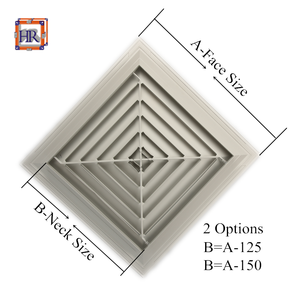 Алюминиевый квадратный воздушный диффузор - Product Image 2