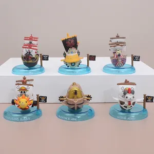 Figura de Anime, Juguete Coleccionable de <span class=keywords><strong>Manga</strong></span> Japonesa, Caja Sorpresa de 6 Piezas/Juego, 5-7 cm, Going Merry, Thousand <span class=keywords><strong>Sunny</strong></span>, Luffy, Barco de PVC - Product Image 4