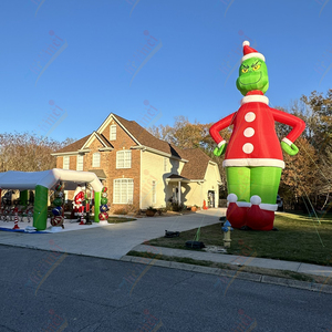Zhenmei 50 pies Navidad Grinch payaso globo inflable gigante al aire libre Navidad patio Decoración - Product Image 1