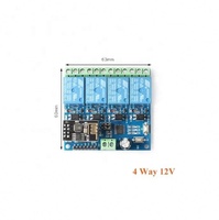 Módulo de relé inalámbrico ESP8266 ESP-01, 5V, 12V, 1, 2 y 4 vías, WiFi, para casa inteligente