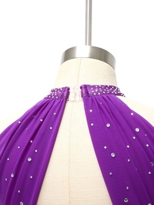 Traje de Baile Profesional para Niñas de 4 a 16 Años, Pantalones Metálicos Acampanados, Mono con Lentejuelas y Diseño Recortado, para Actuaciones en Escenario y Fiestas - Product Image 4