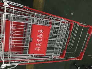 60/80/100/125/180 L Supermarket Trolley Metal Steel Food Trolley Wholesale Store Folding <b>Shopping</b> Trolley with Chair - Product Image 5