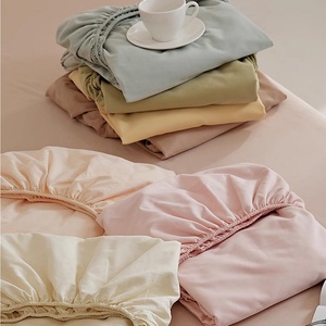 Customized Cotton Napped <strong>Fitted</strong> <strong>Sheet</strong> Soft and Easy to Clean Solid Color <strong>Fitted</strong> Bed <strong>Sheet</strong> for Adult - Product Image 1