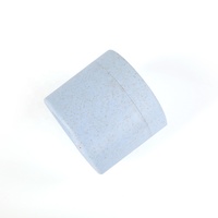 Pot de paille de blé à double paroi brun pâle emballage biodégradable et écologique, pot de crème et de masque vide 8oz avec couvercles ronds