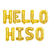 Ballons Dorés en Aluminium de 16 Pouces avec Lettres de l'Alphabet A-Z en Gros